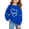 thumbnail image 6 of AUDeals Girls Cotton Love Heart Sweatshirt - Round Neck Long Sleeve Loose Fit Pullover Top for Kids Spring Fall Casual Wear, 6 of 6