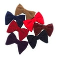 thumbnail image 4 of Mens Oversized Velvet Bow Tie Solid Color Formal Tuxedo Pre-Tied Big Bowtie, 4 of 4