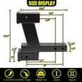 thumbnail image 2 of Trailer Dual Hitch Extender Adapter with 2-inch & 8-inch Riser/Drop, fit for 2" Receiver, 2-inch Solid Shank, 10000lbs Towing Capacity, 2 of 7