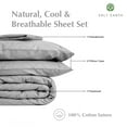 thumbnail image 2 of Salt Earth King 4 Piece Sheet Set 100% Cotton with 16 Inch Deep Pockets Easy Fit Sateen Weave Luxury Sheets & Pillowcases Extra Soft Breathable & Wrinkle Free - Silver Bush, 2 of 8