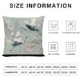 thumbnail image 5 of Orinice   Japanese Crane Throw Pillow Covers  for Sofa Bed Couch,Cherry Blossom Pillow Covers,Watercolor Floral Decorative Pillowcases,Teal Gradient Cushion Cases 12x12in, 5 of 5