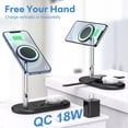 thumbnail image 3 of 3 In 1 Magnetic Wireless Charging Stand With Adjustable Phone Holder, 3 of 7