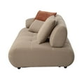 thumbnail image 4 of ACME Carrick Mesh Fabric Upholstered Sectional Sofa with 6 Pillows in Beige, 4 of 11