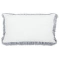 thumbnail image 3 of SAFAVIEH Indoor/Outdoor Modern Glam Shag Pillow, 14" x 24", Silver, 3 of 4