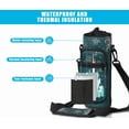 thumbnail image 3 of Water Bottle Carrier Holder Sling Bag Sleeve 32 Oz Crossbody Water Bottle Case Cover with Strap Pockets for Travelling Hiking Camping, 5''''x10'''', Black-1, 3 of 5