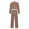 thumbnail image 4 of XFLWAM 2 Piece Outfits for Women Sweatsuit Oversized Long Sleeve Crop Sweatshirt Casual Fall Sets Solid Color Cozy Tacksuit Set, 4 of 5