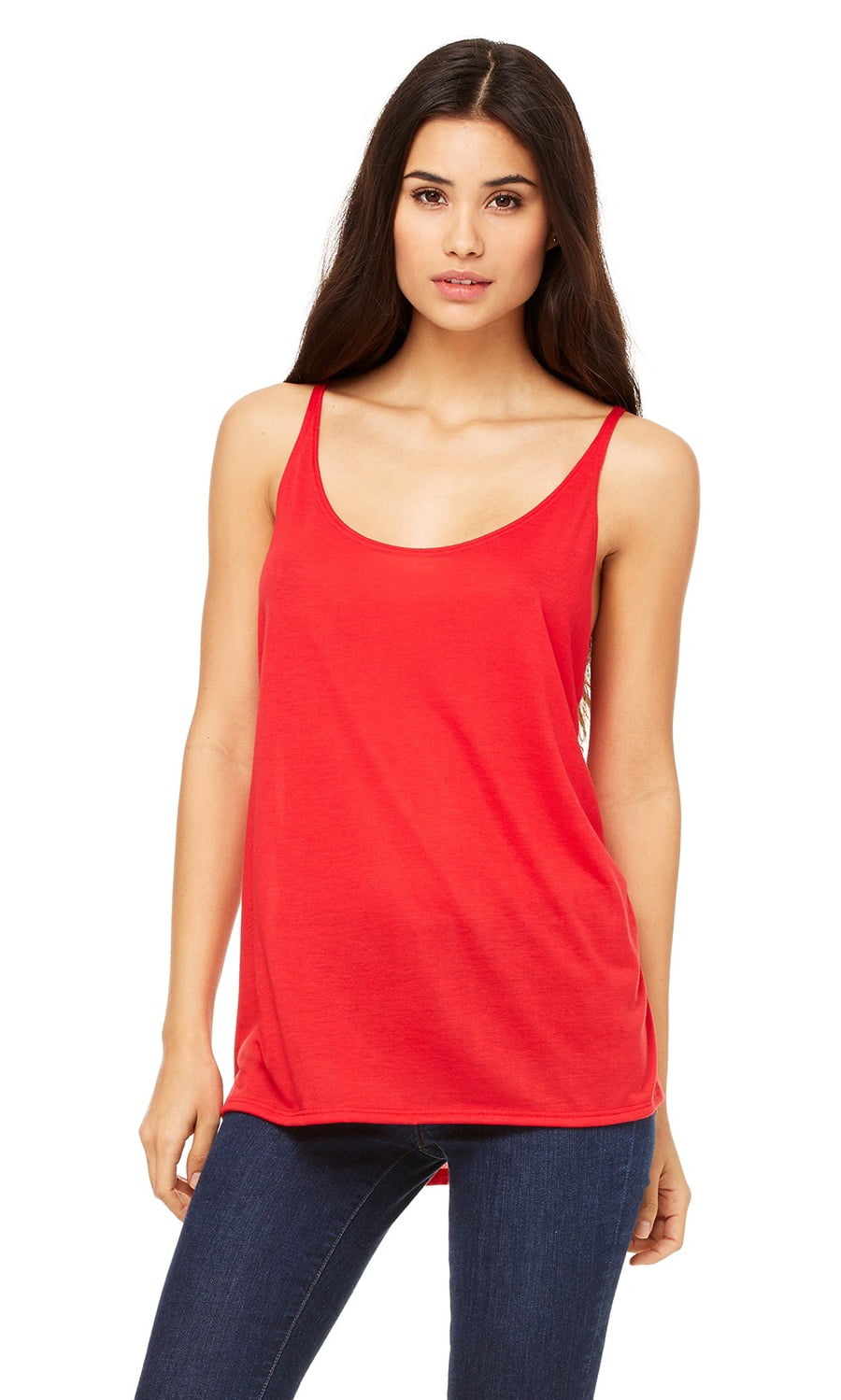 BELLA+CANVAS - The Bella + Canvas Ladies Slouchy Tank Top - RED - S ...