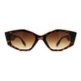 thumbnail image 3 of Womens Celtic Cross Motif Hinge Mod Geometric Cat Eye Sunglasses Tortoise Brown, 3 of 4