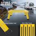 thumbnail image 3 of GanFindX Adjustable Height Aluminum RV Steps Stool Supports Up to 1,000 lb with Non-Slip Rubber Feet and Platform Mat, Yellow, 3 of 6