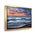 thumbnail image 3 of Designart 'The Blue Ocean In Sunset Evening II' Nautical & Coastal Framed Canvas Wall Art Print, 3 of 5