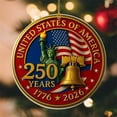 thumbnail image 5 of WKSCLPAI US 250th Anniversary Acrylic Flat Ornament 250th Annivesary 2D Ornament US 250 Year Annivrsary Keepsake for Christmas Tree Or Year-Round Display, 5 of 8