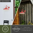 thumbnail image 5 of Dorado 1 Light Dusk to Dawn Red White Farmhouse Barn Dome Outdoor Wall Lantern, 5 of 9