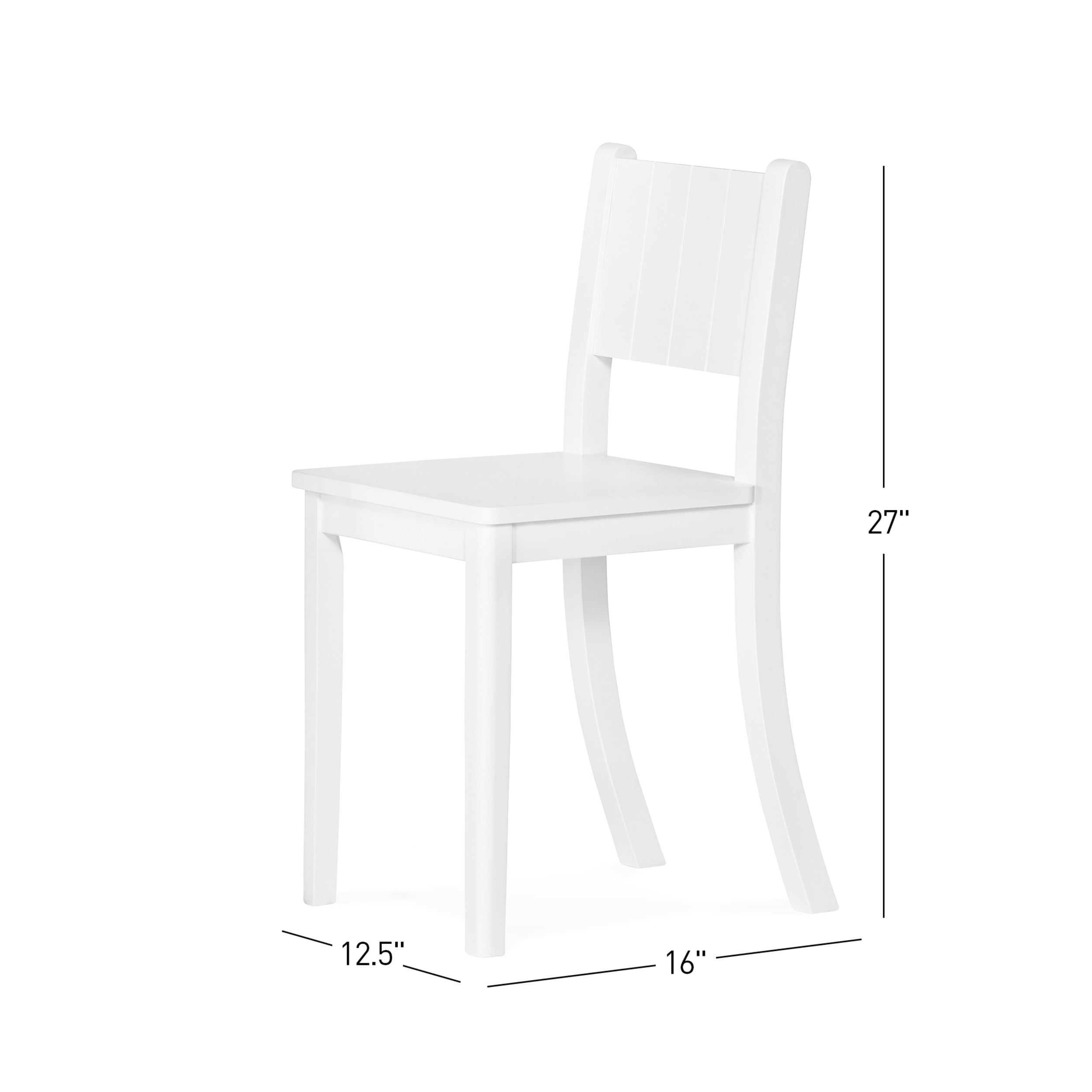 Child Craft Cafe Table and Chairs Set, Includes Table and 2 Chairs, Classic Traditional Design, For Kids Ages 3-6 Years (Matte White)