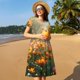 thumbnail image 4 of Easygdp Butterflies In Flower Field para Vestido Transpirable de Mujer, Vestido Suelto de Manga Corta con Pliegues y Bolsillos para el Verano, 4 of 6