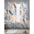 Abstract Ripple Seamless Gradient Lines Chiffon Sheer Curtains 84 ...
