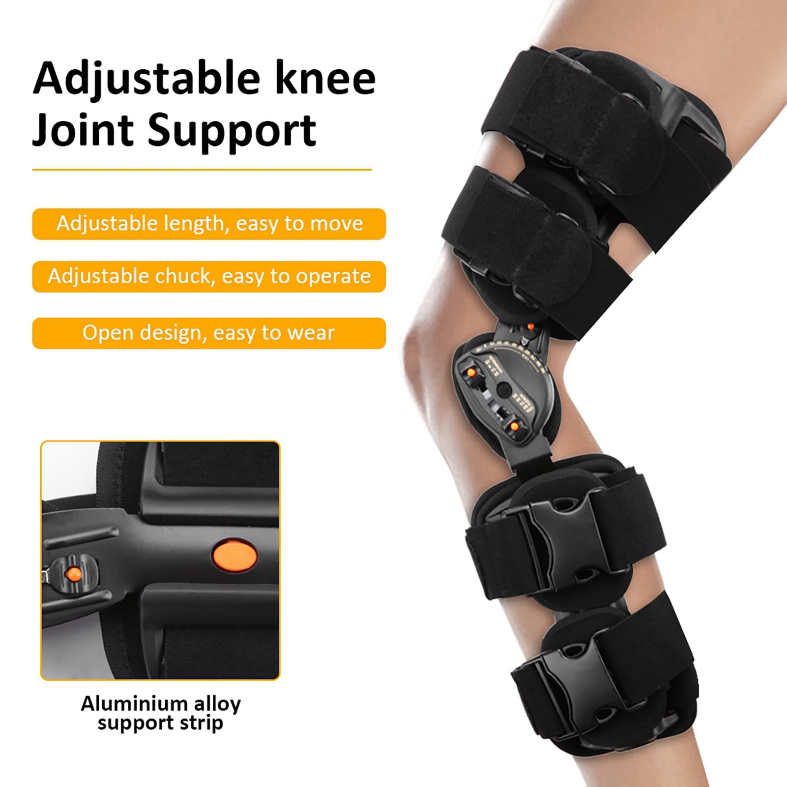 LIYJTK Fracture Support,Adjustable Knee Joint Brace Surgical Fixation Stabilization Fracture Ankle Support,Knee Joint Brace