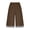 Brown, variant on CHGBMOK Womens Cotton Linen Striped Shorts Elastic Waisted Knee Length Short Pants Summer Casual Short Pants with Pockets