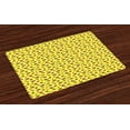 thumbnail image 1 of Ambesonne Watermelon Place Mats Set of 4, Summer Fruit Slices, Standard Size, Jade Green Dark Coral, 1 of 4