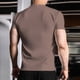 thumbnail image 3 of Ceisia Men's Slim Fit Crew Neck Short Sleeve T-Shirt High Stretch German Velvet Athletic Top Coffee XL Gifts, 3 of 5