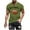 Army Green, variant on MELDVDIB Mens T-Shirts Fashion Printed Fashion Casual Slim Summer Tops Short Sleeve Shirts Light Weight Comfy Crewneck Tees