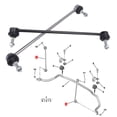 thumbnail image 3 of Lien de drop Bar Anti Roll, 9678833080 Stabilisation FRANT Lien MÉTAL MÉTAL pour 2008 301 207, 3 of 7