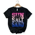 thumbnail image 6 of Sun Salt Sand Summer T-Shirt, Black Minimalist Beach Tee, 6 of 6