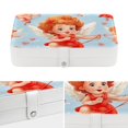 thumbnail image 4 of Cupid Portable PU Leather Jewelry Box Organizer with Removable Compartment, Necklace Holder, Bracelet Holder, 4 of 6