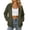 Army Green, variant on Women's Zip Up Bomber Hoodie Jacket Casual Long Sleeve Spring Zipper Coat Lightweight Solid Outerwear Water Resistant Rain Coat with Pockets