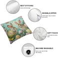 thumbnail image 4 of BANET Eggs Spring Square Throw Pillow Covers , Floral Decorative Couch Pillowcase with Hidden Zipper, Print Throws Cushion Cover for Bed Sofa 18x18in, 4 of 5