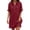 *Wine, variant on VBVC Women's Cotton Linen Collared Shirt Dress , Summer Casual Short Sleeve Dress For Women , Ladies' Loose Fit Button Down Dress with Pockets,Army Green,S-2XL