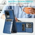 thumbnail image 7 of For Samsung Galaxy S20 Ultra Wallet Case with Card Holder, Mantto PU Leather Kickstand Card Pocket Slots Shockproof high quality Phone Back Cover For Samsung Galaxy S20 Ultra 6.9 INCH - Dark Blue, 7 of 7