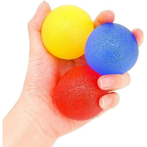 Stress Relief Balls, 3 Pack Gel Flexible Ball Take Relief For Adults.Hand Exercise Balls & Grip Strength Trainer for ADHD, Autism And More