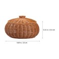 thumbnail image 2 of WEUVEB Cesta Con Para Almacenamiento Decorativo En Y Oficina Material Resistente Marrón Claro, 2 of 7