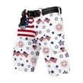 thumbnail image 4 of Likimi 250 Anniversary Usa Cargo Shorts For Men With Patriotic Print Pocket For Summer Outdoor Comfortnable Shorts White Size S, 4 of 5