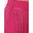 thumbnail image 5 of DARING DIVA Women's Bodycon Tiered Pencil Midi Tassel Fringe Skirts XL Hot Pink, 5 of 6