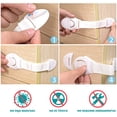 thumbnail image 2 of Kit de 12 cerraduras de seguridad para cajones de bebé - Cerraduras de seguridad para niños: Puertas, gabinetes y ventanas con adhesivo extrafuerte 3M - Protector de gabinete para niños (blanco), 2 of 5