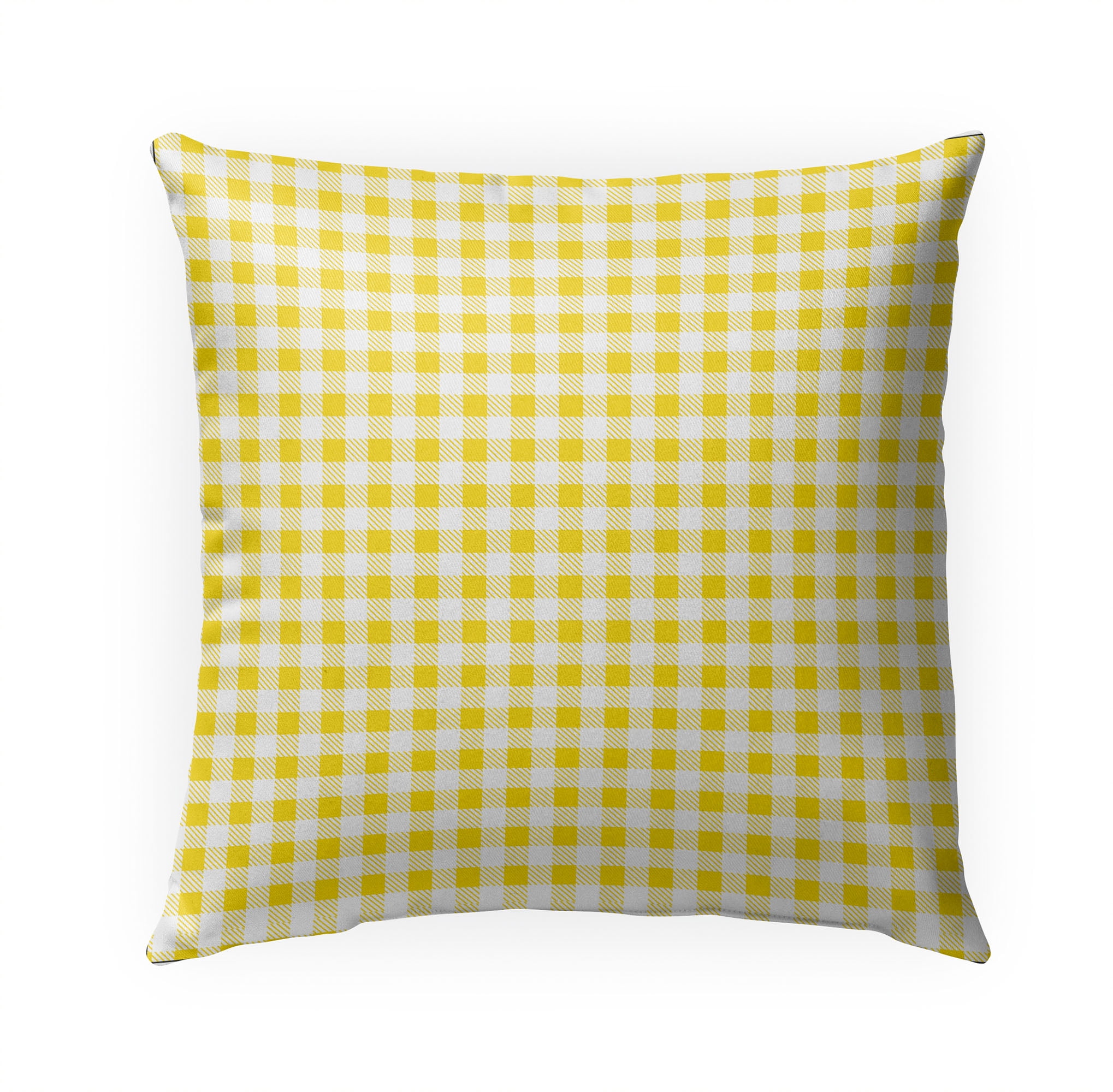 Yellow Plaid Outdoor Pillow by Kavka Designs