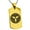 Gold, variant on Stainless Steel Takenaka Samurai Crest Engraved Dog Tag Pendant Necklace