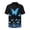 Blue Butterfly Flower Print, variant on HELLHERO Horse Chestnut Leaf Pattern Men's Shirt, Lightweight Skin Friendly Men's Button Up Short Sleeve Shirt Men's Short Sleeve Shirt for Vacation Beach Days