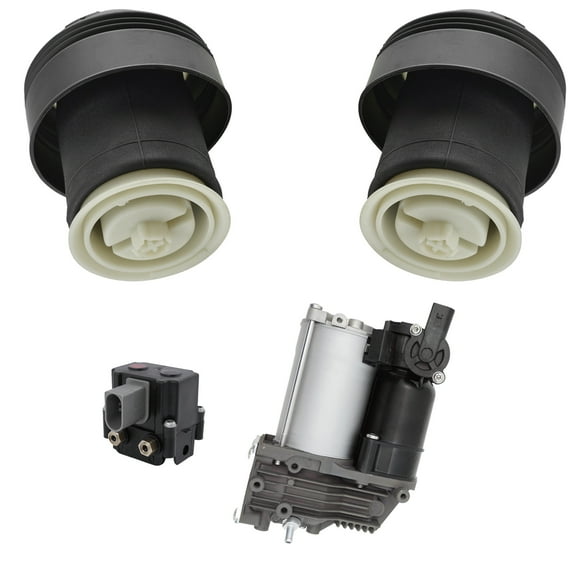 TRQ Rear Air Suspension Spring Bag Compressor Valve Block Kit Set 4pc for X5 X6 PAA80139