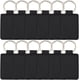 thumbnail image 1 of 12 llaveros rectangulares de cuero sintético negro con llavero de hierro, de doble cara, con dijes y llaveros, a granel., 1 of 9