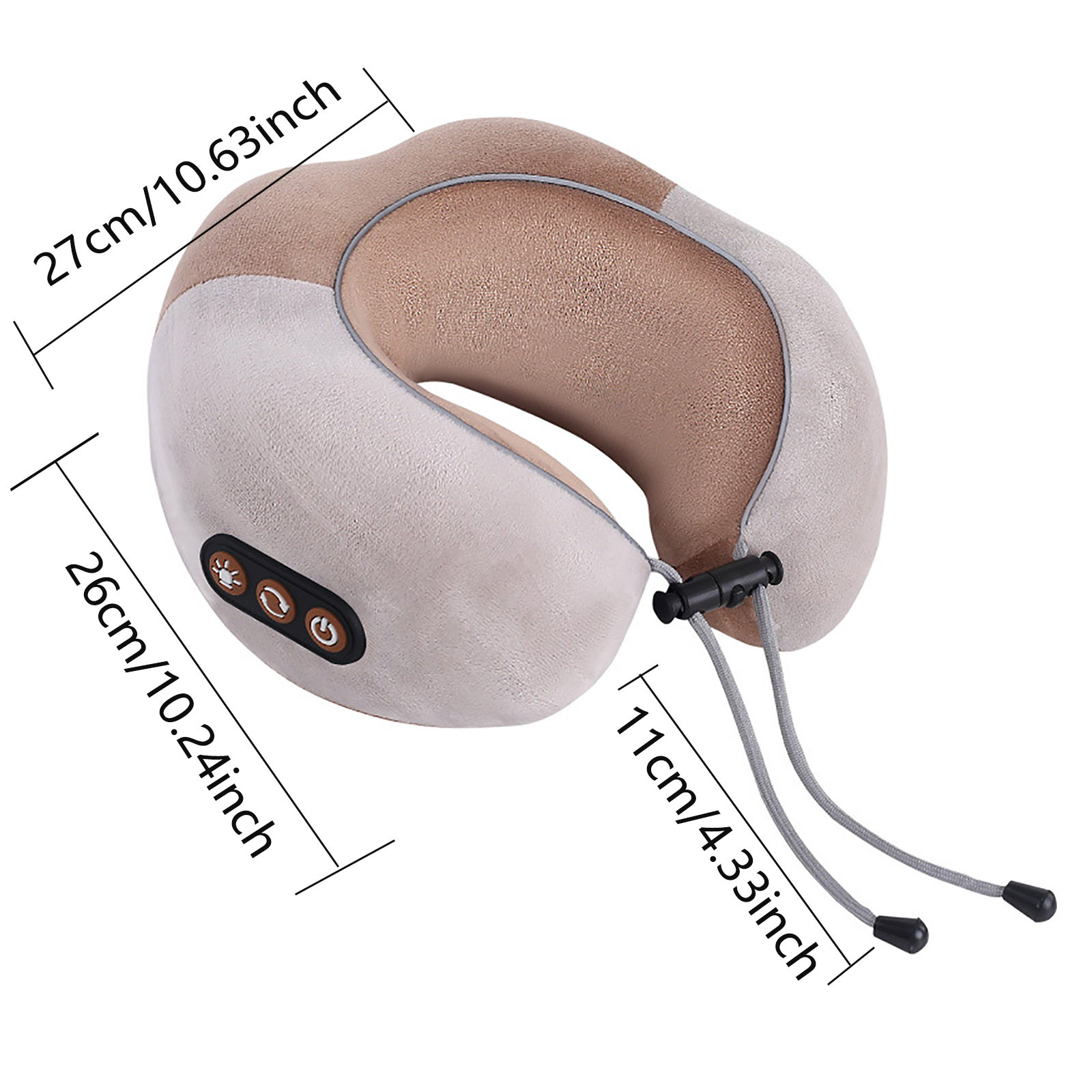 Neck Massager Pillow Portable Heated Travel Relaxation Kneading Intelligent Rolling Modes for Women Men Use