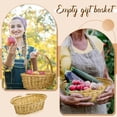 thumbnail image 4 of 6 Pcs Small Wicker Picnic Basket with Handle 12.6 x 8.27 x 3.15 Inches Oval Willow Woven Braided Gifts Basket for Harvest Flower Fruit Egg Christmas Thanksgiving Wedding Party Storage Decor, 4 of 7
