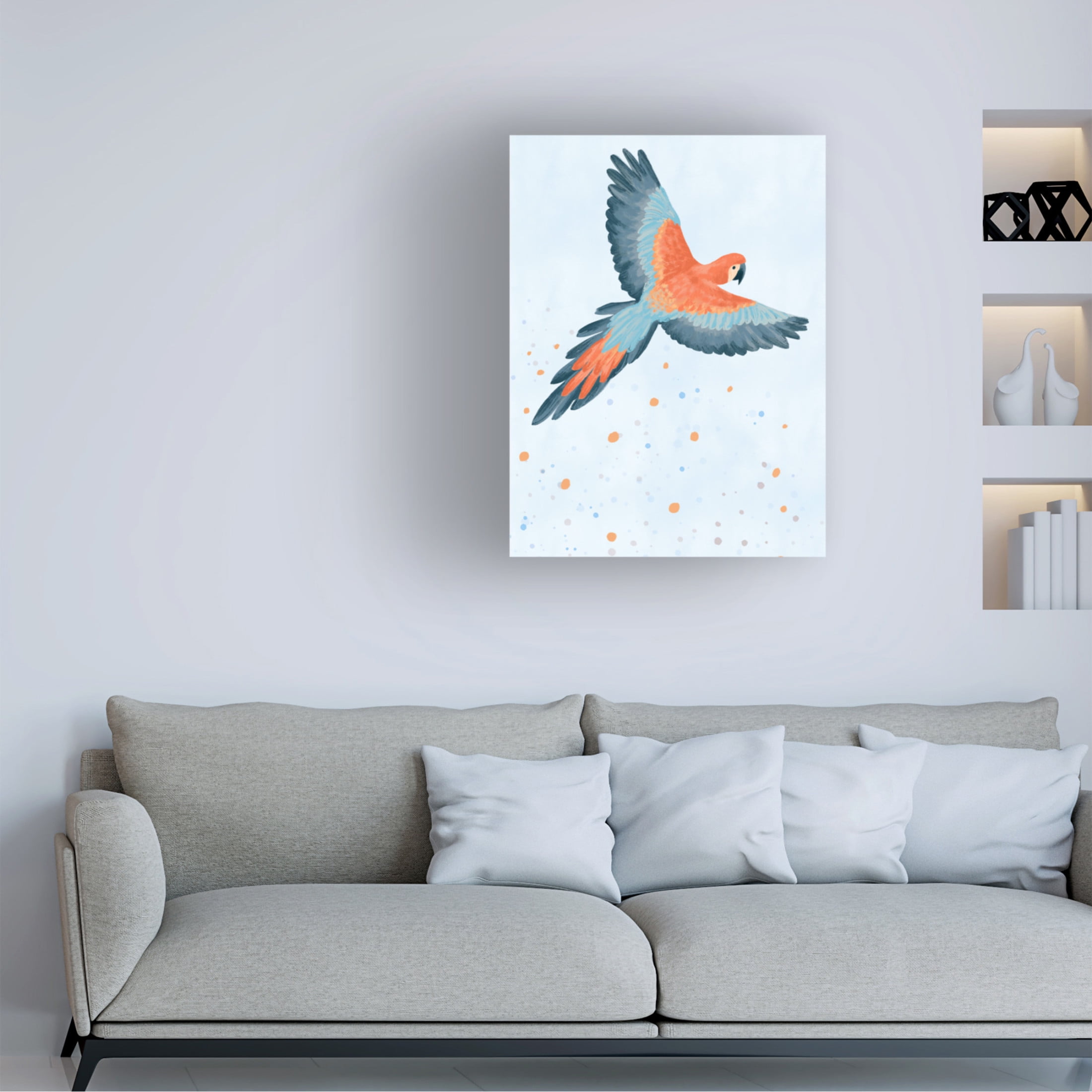 Trademark Fine Art Goed Blauw Fly With Me blue Canvas Wall Art