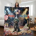 thumbnail image 2 of Happy New Year Portuguese Water Dog Chills on Year-End Party Quilt Blanket PWD Portie Fishing Dog Lover Cozy Comforter Throw Blanket - 12023, 2 of 5
