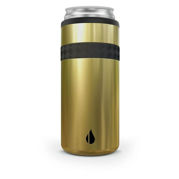 12oz RECESS SLIM CAN COOLER Gold