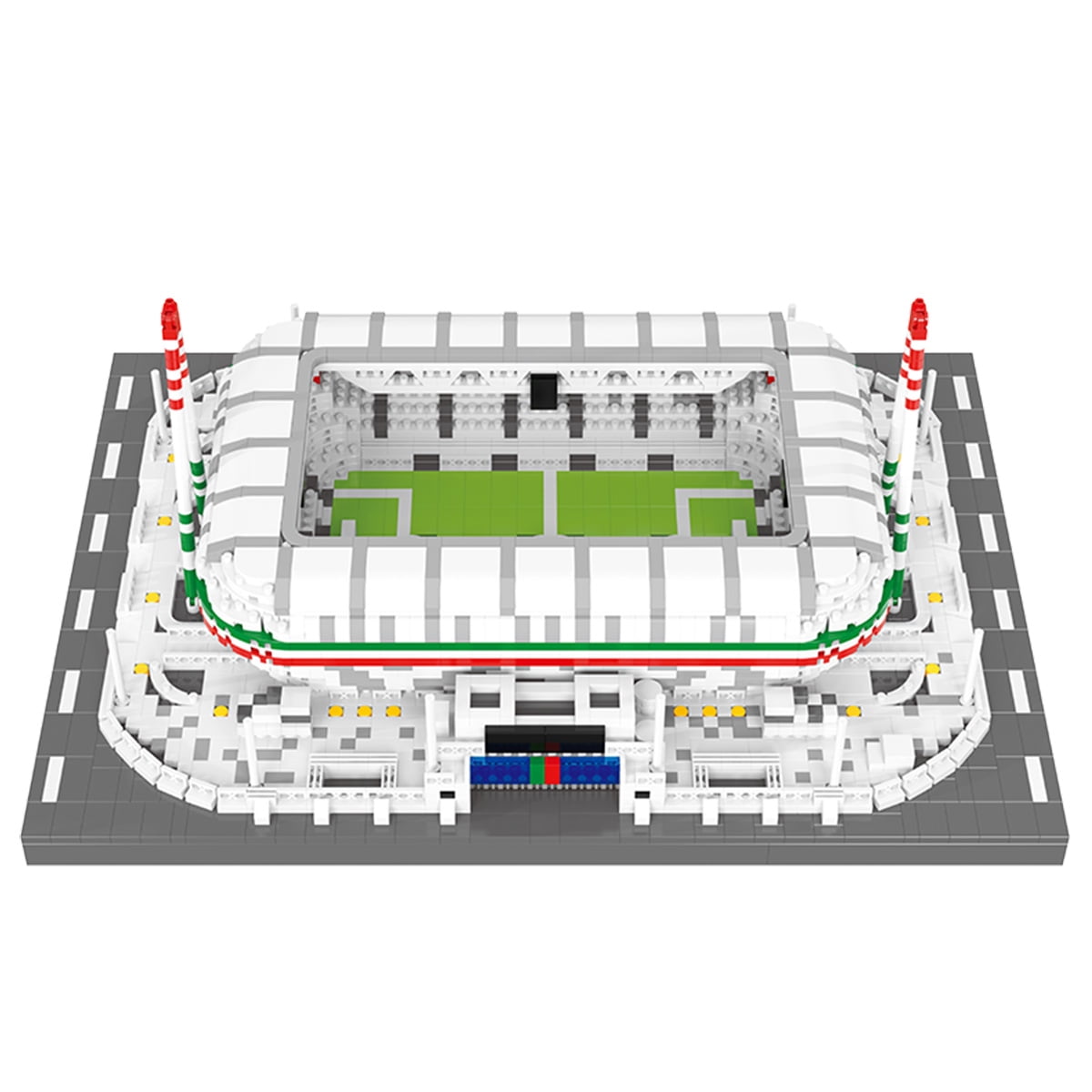 Juventus Allianz Stadium Diamond Block Building Set – 2,342 Pieces Micro-Brick Football Stadium Model Kit, Architecture Collectible Display Toy for Adults & Teens Age 14+