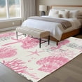 thumbnail image 4 of 6'x9' Area Rugs, Pink Coastal Starfish Indoor Outdoor Area Rug for Living Room Bedroom, Nautical Rudder Ocean Animals Washable Bathroom Rugs Kitchen Floor Carpet Mats Home Decor Aesthetic, 4 of 8