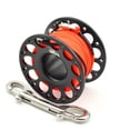 thumbnail image 1 of Mantenga el carrete de buceo carrete portátil Color sólido Poliéster Reeles Pesca de freedivismo Accesorios submarinos con gancho de doble extremo negro 30m seitruly  OD003289-01, 1 of 7
