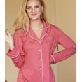 thumbnail image 2 of Doublju Women's Long Sleeve Button Down Nightgown Sleepwear Pajama Dress (Plus Size Available), 2 of 2